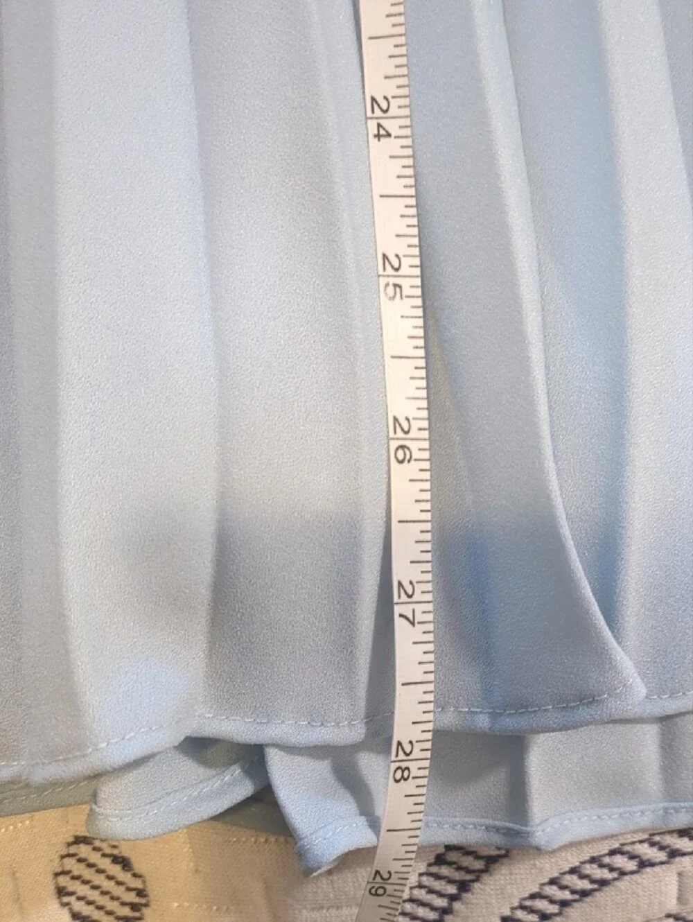 Kate Kasin Light Blue Pleated Midi Skirt - Women's